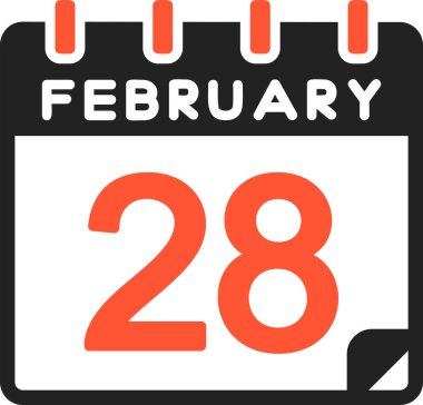 28 Şubat simgesi, vektör illüstrasyonu 