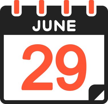 29 Haziran simgesi, vektör illüstrasyonu 