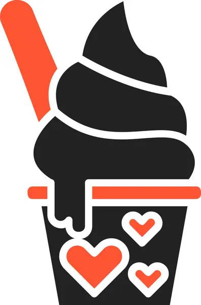 Dondurma simgesi, basit illüstrasyon tasarımı