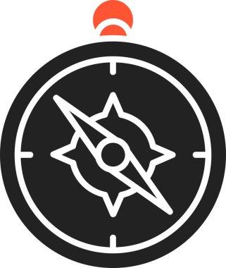 pusula simgesi, vektör illüstrasyonu 