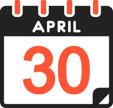 30 Nisan simgesi, vektör illüstrasyonu 