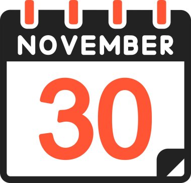 30 Kasım simgesi, vektör illüstrasyonu 