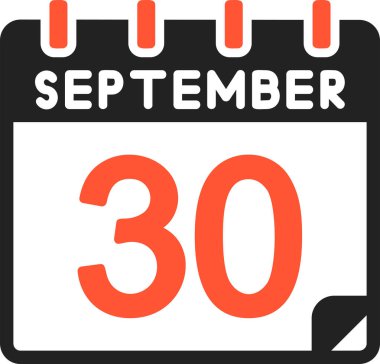 30 Eylül simgesi, vektör illüstrasyonu 