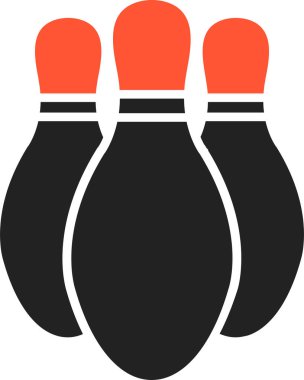 Bowling Pin simgesi, vektör illüstrasyonu 