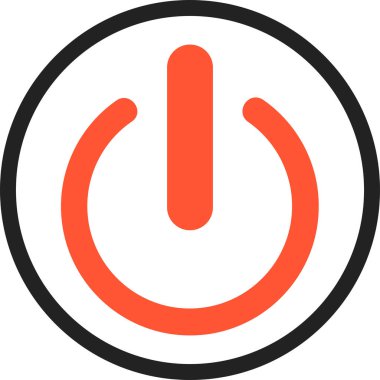 Güç Düğmesi simgesi, vektör illüstrasyonu 