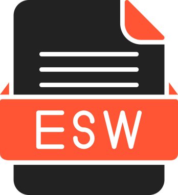 ESW Dosya Biçimi Vektör Simgesi
