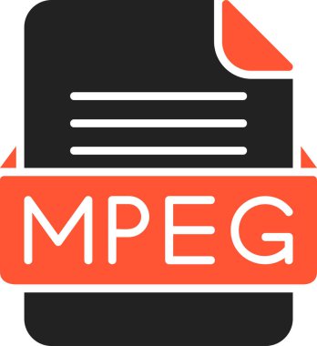 MPEG Dosya Biçimi Vektör Simgesi