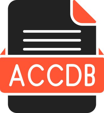 ACCDB Dosya Biçimi Vektör Simgesi