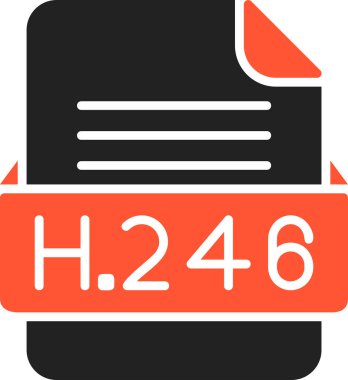 H.264 Dosya Biçimi Vektör Simgesi