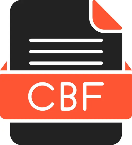 Cbf Formato Archivo Vector Icon — Vector de stock