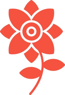 çiçek simgesi, vektör illüstrasyonu