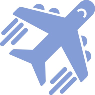 Düz stil uçak uçuş simgesi