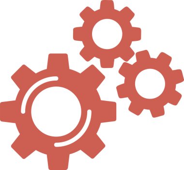 Çarklar. Web simgesi basit illüstrasyon