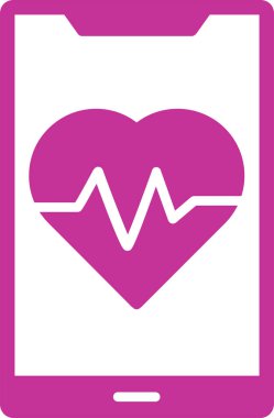 kalp atışı simgesi vektör illüstrasyonu