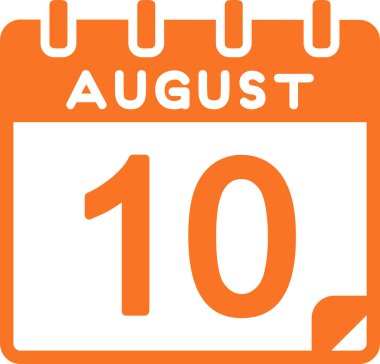 10 Ağustos tarihi ile takvim
