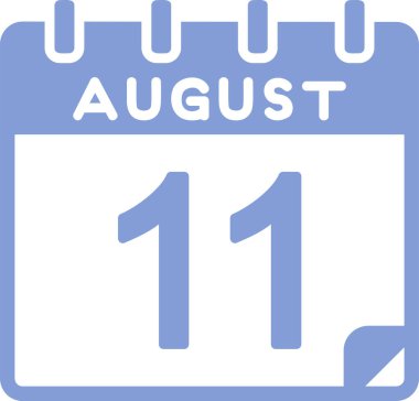 11 Ağustos tarihi ile takvim