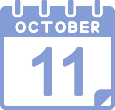 11 Ekim tarihi ile takvim