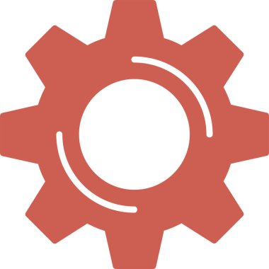 Çarklı vektör simgesi. biçim düz semboldür