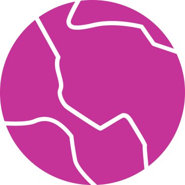 Dünya küresel ikonunun vektör illüstrasyonu