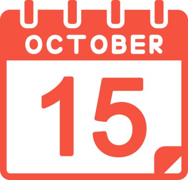 15 Ekim tarihi ile takvim