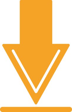 Düz vektör simgesinden aşağıya ok at