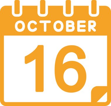 16 Ekim tarihi ile takvim