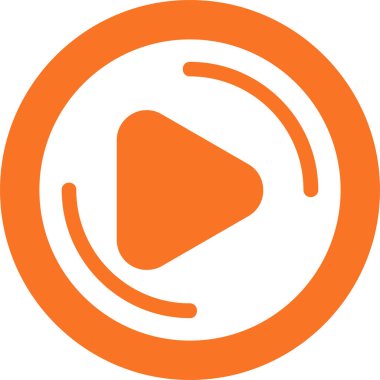 Oynayın. Web simgesi basit illüstrasyon