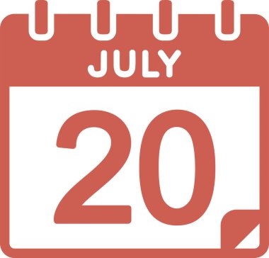 20 Temmuz tarihi ile takvim