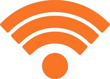 Wi-Fi sinyal vektör simgesi. biçim düz semboldür