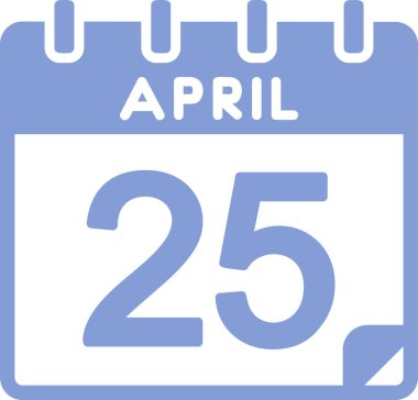 25 Nisan tarihi ile takvim