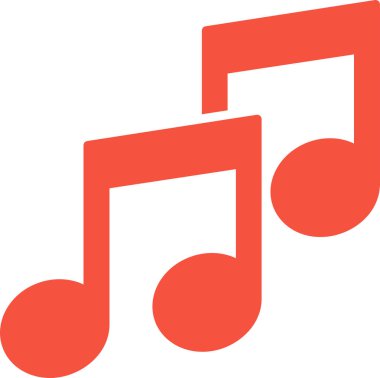 müzik notu vektör simgesi