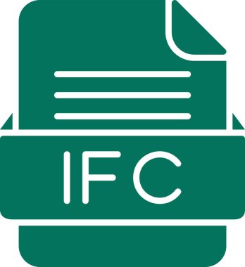  IFC dosya web simgesi, vektör illüstrasyonu     
