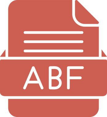 ABF dosya web simgesi, vektör illüstrasyonu     