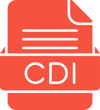 CDI dosya web simgesi, vektör illüstrasyonu   