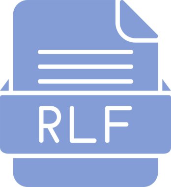 RLF dosya web simgesi, vektör illüstrasyonu   