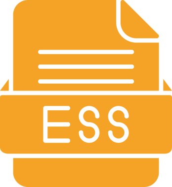 ESS dosya web simgesi, vektör illüstrasyonu   