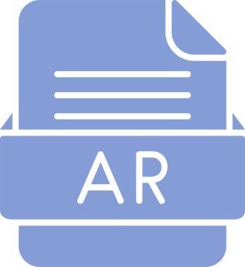 AR dosya simgesi, vektör illüstrasyonu   