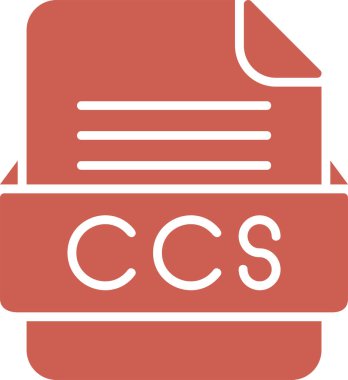 CCS dosya web simgesi, vektör illüstrasyonu   