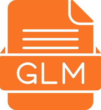 GLM dosya web simgesi, vektör illüstrasyonu   