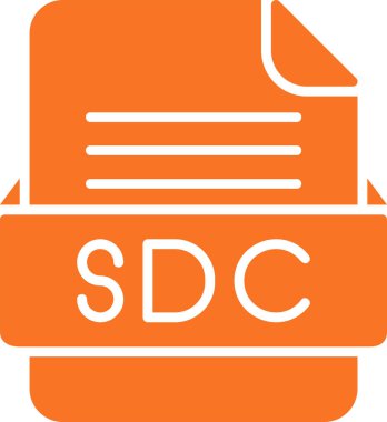 SDC dosya web simgesi, vektör illüstrasyonu   