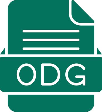 ODG dosya simgesi, vektör illüstrasyonu   