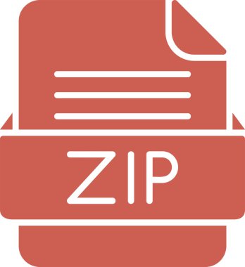 ZIP dosya web simgesi, vektör illüstrasyonu   
