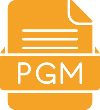  PGM dosya simgesi, vektör illüstrasyonu  