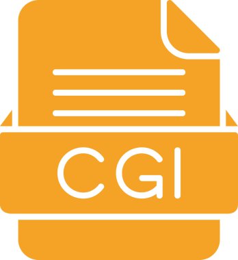  CGI dosya simgesi, vektör illüstrasyonu  