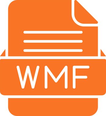  WMF dosya web simgesi, vektör illüstrasyonu  