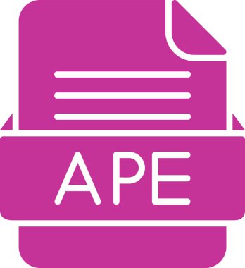 APE dosya web simgesi, vektör illüstrasyonu  