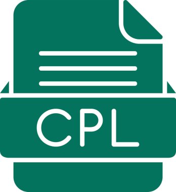CPL dosya simgesi, vektör illüstrasyonu  