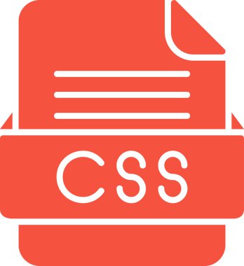 CSS dosya web simgesi, vektör illüstrasyonu  