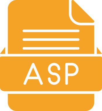 ASP dosya web simgesi, vektör illüstrasyonu  