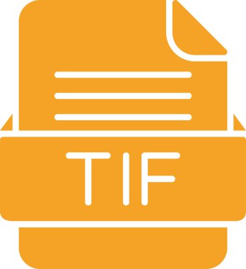 TIF dosya biçimi simgesi, vektör illüstrasyonu 